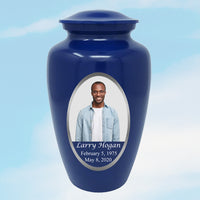 Custom Photo Urn Blue - IUCU100-Blue