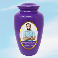 Custom Photo Urn Purple - IUCU100-Purple