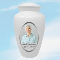 Custom Photo Urn White - IUCU100-White