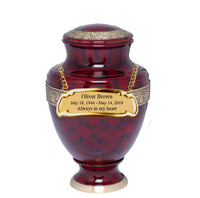 Serene Series - Crimson Marble Cremation Urn - IUET105