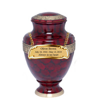 Serene Series - Crimson Marble Cremation Urn - IUET105