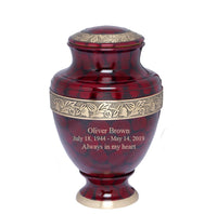 Serene Series - Crimson Marble Cremation Urn - IUET105