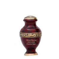 Serene Series - Crimson Marble Cremation Urn - IUET105