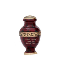 Serene Series - Crimson Marble Cremation Urn - IUET105