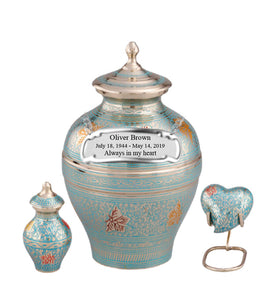 Sheen Series - Blue Decorative Butterfly Cremation Urn - IUET106