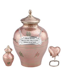 Sheen Series - Pink Decorative Butterfly Cremation Urn - IUET108