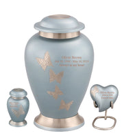 Flora Series - Blue Butterfly Cremation Urn - IUET110FH