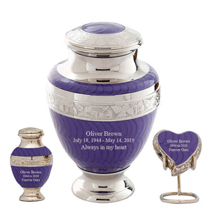 Serene Series - Purple Cremation Urn - IUET132