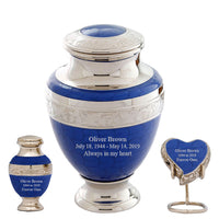 Serene Series - Blue Cremation Urn - IUET133