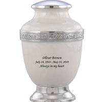 Virile Banded Ivory Cremation Urn - IUET145