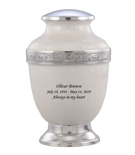 Virile Banded Ivory Cremation Urn - IUET145