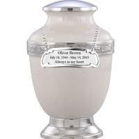 Virile Banded Ivory Cremation Urn - IUET145