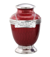 Virile Banded Red Cremation Urn - IUET147