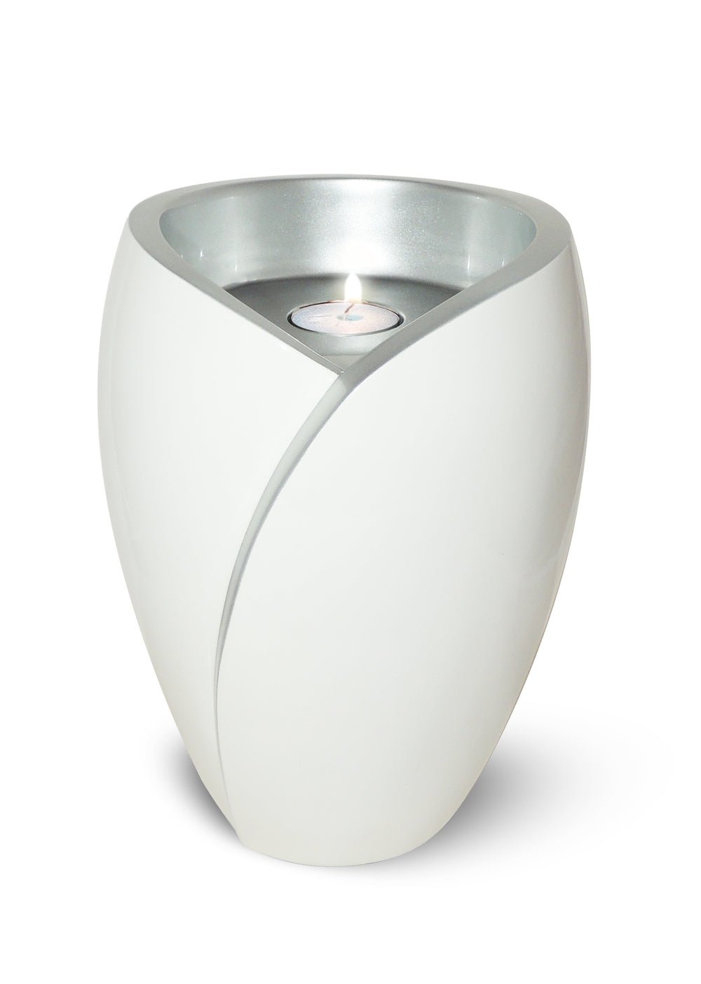 Aesthetic Series - Tealight Adult Fiberglass Urn, White - IUFC103