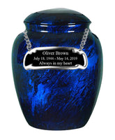 Classy Series - Fiberglass Cremation Urn, Blue - IUFG100
