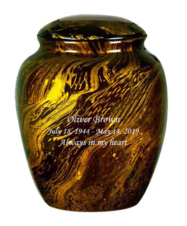 Classy Series - Fiberglass Cremation Urn, Gold - IUFG101