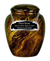 Classy Series - Fiberglass Cremation Urn, Gold - IUFG101