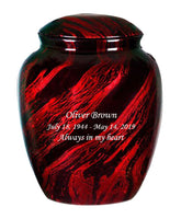Classy Series - Fiberglass Cremation Urn, Red - IUFG102

