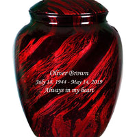 Classy Series - Fiberglass Cremation Urn, Red - IUFG102