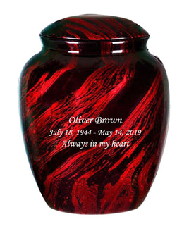 Classy Series - Fiberglass Cremation Urn, Red - IUFG102