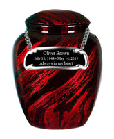 Classy Series - Fiberglass Cremation Urn, Red - IUFG102

