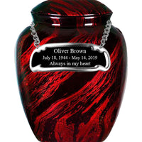 Classy Series - Fiberglass Cremation Urn, Red - IUFG102
