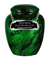 Classy Series - Fiberglass Cremation Urn, Green - IUFG104