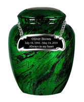 Classy Series - Fiberglass Cremation Urn, Green - IUFG104
