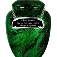 Classy Series - Fiberglass Cremation Urn, Green - IUFG104