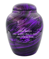 Classy Series - Fiberglass Cremation Urn, Purple - IUFG106