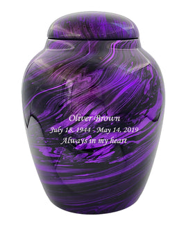 Classy Series - Fiberglass Cremation Urn, Purple - IUFG106