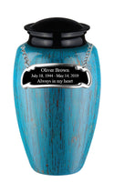 Classy Series - Classic Sapphire Fiberglass Cremation Urn, Blue - IUFG108