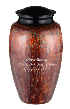 Classy Series - Classic Tawny Fiberglass Cremation Urn, Brown - IUFG109