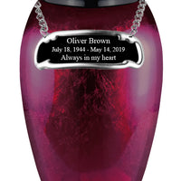 Classy Series - Flat Top Daliha Fiberglass Cremation Urn, Merlot - IUFG112