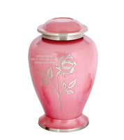 Flora Series - Pink Pearl Rose Cremation Urn - IUFH100