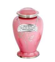 Flora Series - Pink Pearl Rose Cremation Urn - IUFH100
