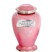 Flora Series - Pink Pearl Rose Cremation Urn - IUFH100