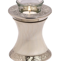 Baroque Pearl Tealight Cremation Urn - IUTL101