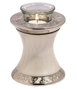 Baroque Pearl Tealight Cremation Urn - IUTL101