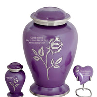 Flora Series - Purple Pearl Rose Cremation Urn - IUFH108