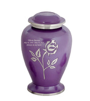 Flora Series - Purple Pearl Rose Cremation Urn - IUFH108