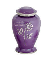 Flora Series - Purple Pearl Rose Cremation Urn - IUFH108
