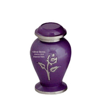 Flora Series - Purple Pearl Rose Cremation Urn - IUFH108