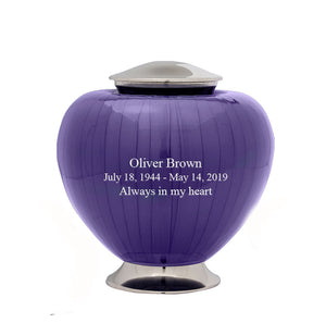Baroque Purple Cremation Urn - IUFH110