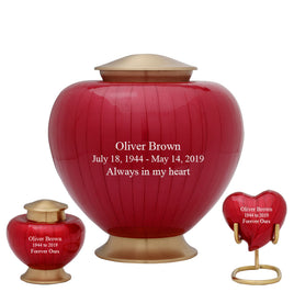 Baroque Red Cremation Urn - IUFH111