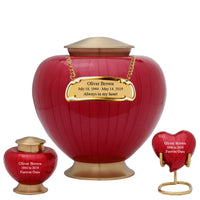 Baroque Red Cremation Urn - IUFH111