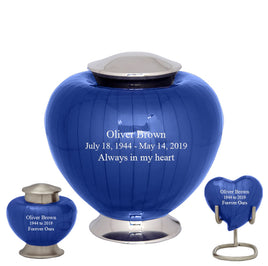 Baroque Blue Cremation Urn - IUFH112