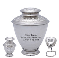 Elegance Series - Pearl White Cremation Urn - IUFH121