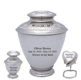 Elegance Series - Pearl White Cremation Urn - IUFH121