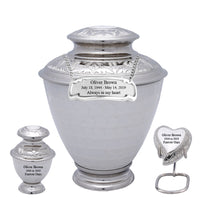 Elegance Series - Pearl White Cremation Urn - IUFH121